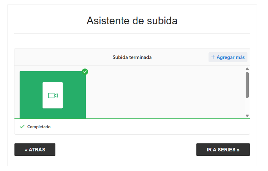 Subida de un vídeo